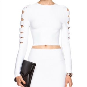 NWOT Cushnie Et Ochs Cropped Cutout Top- Small